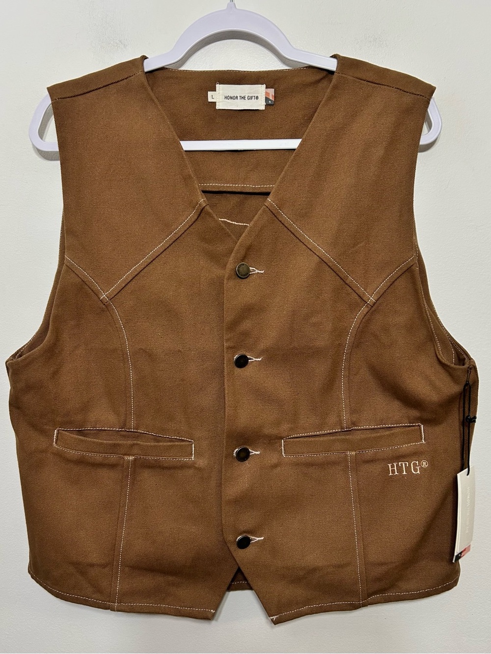 New! Honor The Gift HTG Panther Mascot Workwear Streetwear Vest Mens Size Large